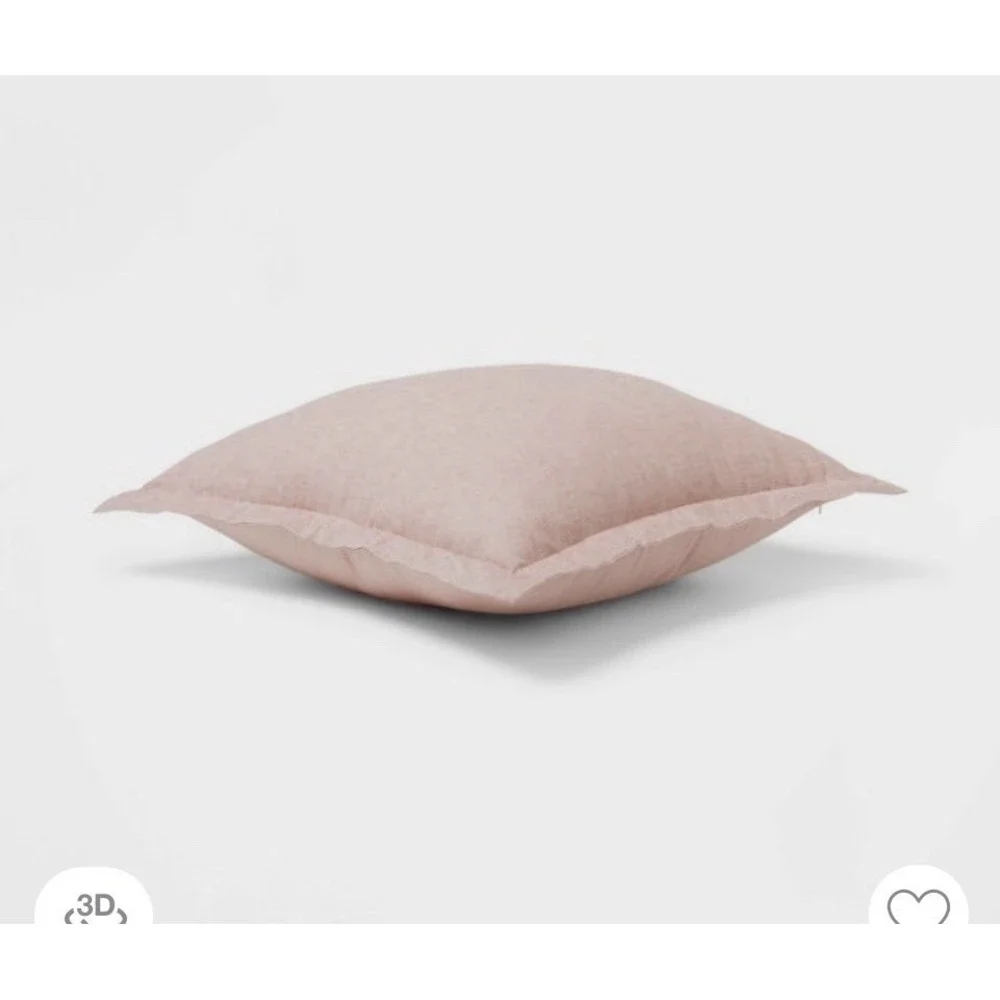Euro Cotton Linen Blend Chambray Decorative Throw Pillow Terracotta - Threshold